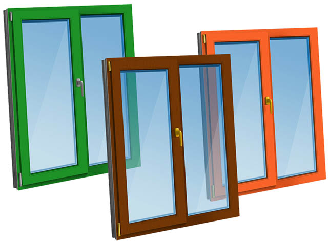Цветные пластиковые окна - коричневые, серые по доступной цене фото Подольск
