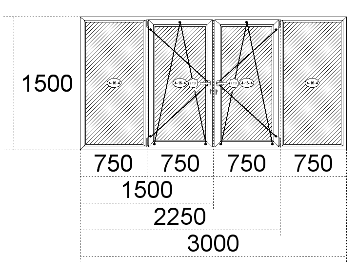 Стандартные окна ПВХ: размеры - высота и ширина Подольск